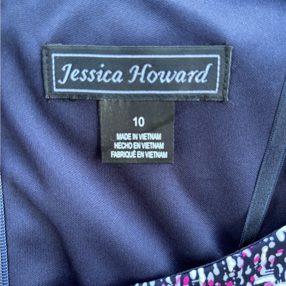 Jessica Howard Black and White A-Line Midi Dress - Picture 4 of 9